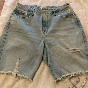 GOOD AMERICAN 90’S SHORTS. Blue Denim Cut Offs. Woman’s: EUR 32. US 14.